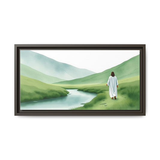 Framed Landscape Wall Art Print, Spiritual Home Decor, Nature Artwork, Christian Gift, Inspirational Wall Decor, Housewarming Present