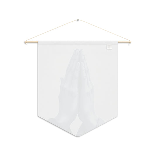 Serene Prayer Pennant Wall Hanging, Spiritual Home Decor, Minimalist Artwork, Meditation Decor, Unique Gift for Relaxation