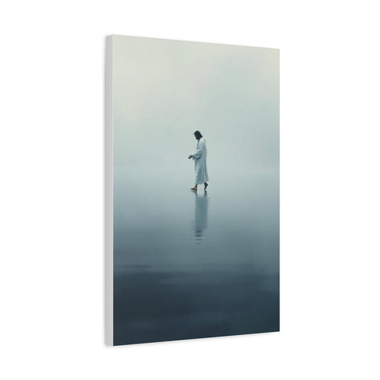 Serene Spiritual Art Canvas, Watercolor Artwork, Inspirational Home Decor, Religious Wall Art, Gift for Faith