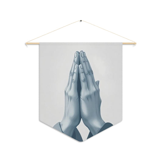 Serene Prayer Pennant Wall Hanging, Spiritual Home Decor, Minimalist Artwork, Meditation Decor, Unique Gift for Relaxation