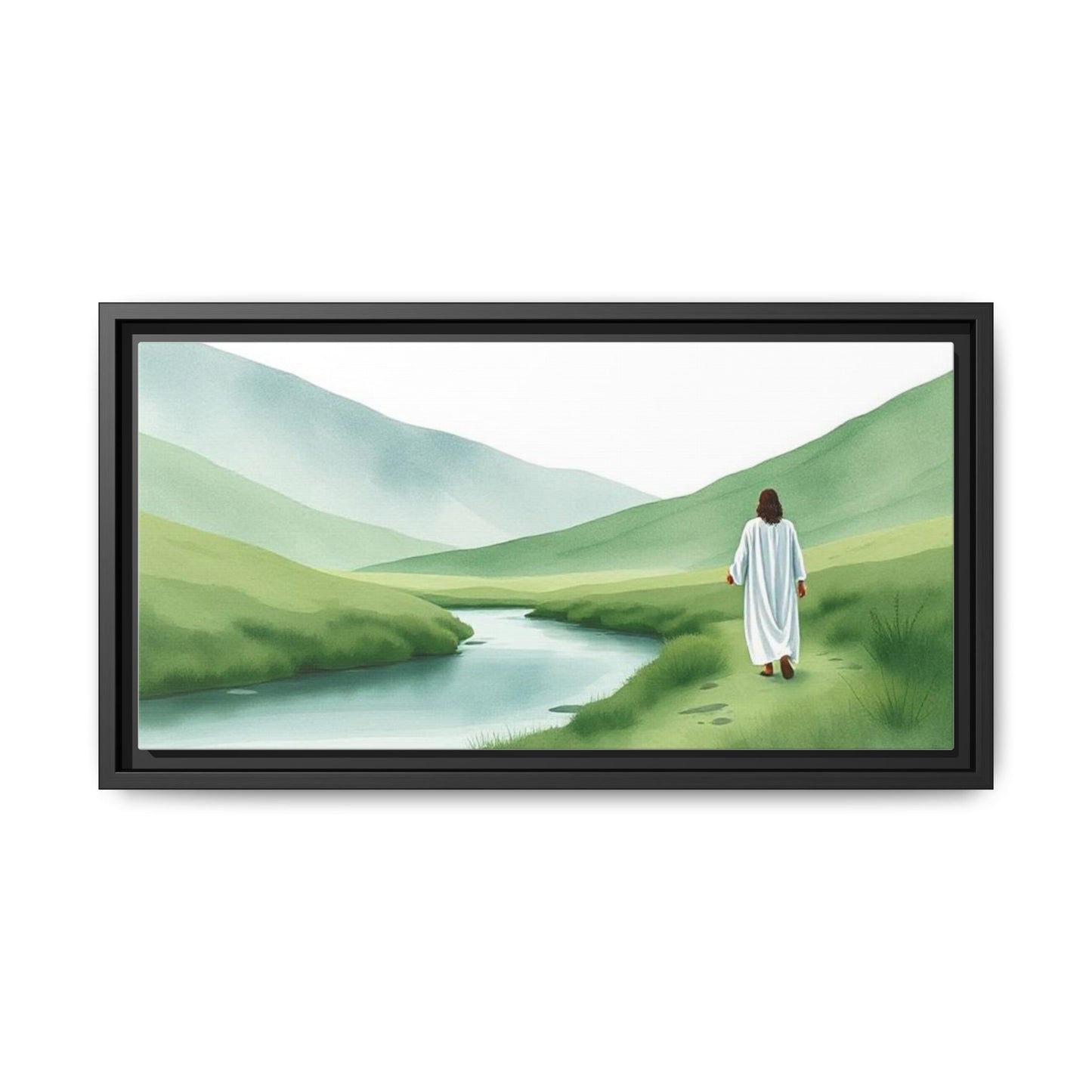Framed Landscape Wall Art Print, Spiritual Home Decor, Nature Artwork, Christian Gift, Inspirational Wall Decor, Housewarming Present