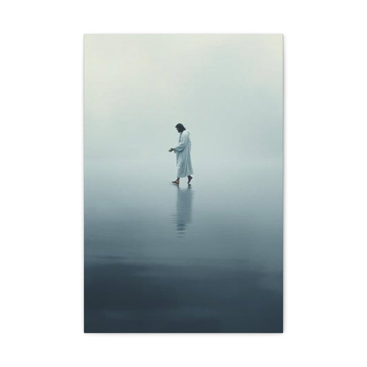 Serene Spiritual Art Canvas, Watercolor Artwork, Inspirational Home Decor, Religious Wall Art, Gift for Faith